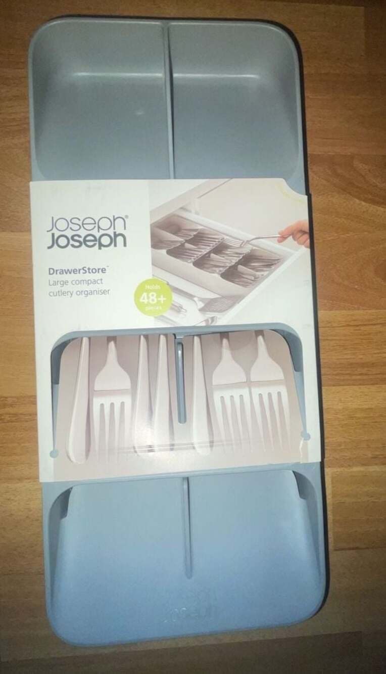 Joseph Joseph DrawerStore Large Compact Cutlery Organiser 85152 Grey